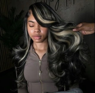 Human Hair Blonde Highlight Body Wave