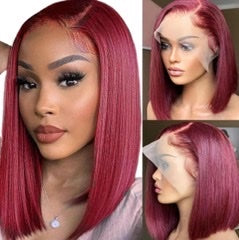 Human Hair 99J Burgundy Bob