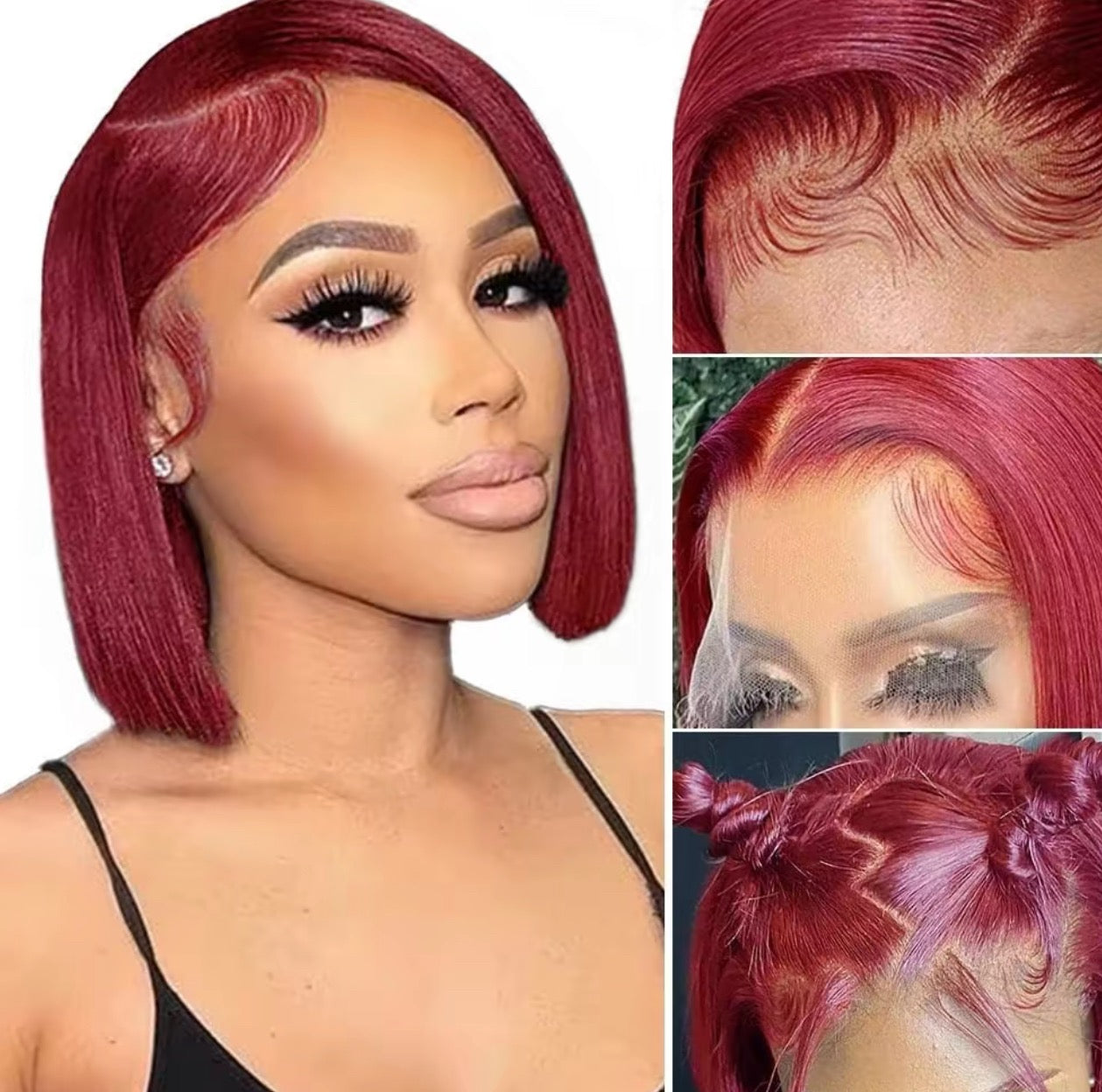 Human Hair 99J Burgundy Bob