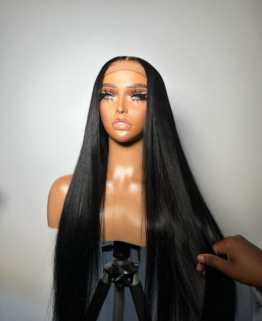 Human Hair Straight Black Frontal