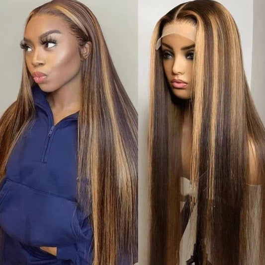 Human Hair Straight Colored Frontal