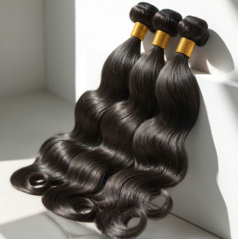 Human Hair 3 Body Wave Bundles