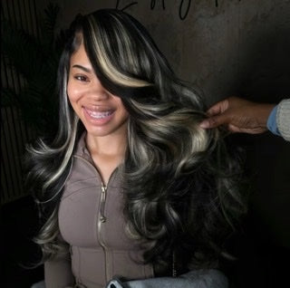 Human Hair Blonde Highlight Body Wave