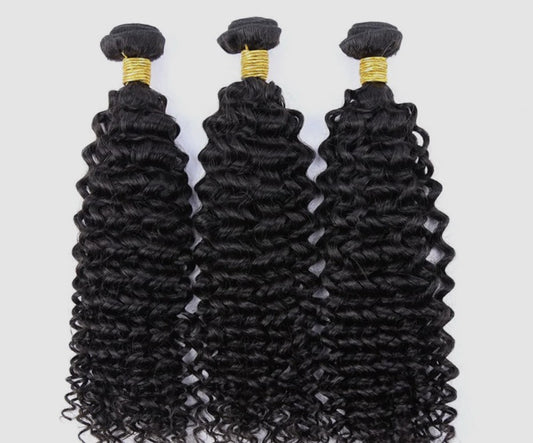 Human Hair 3 Water Wave Bundles