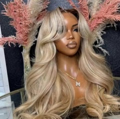 Human Hair Ash Blonde Body Wave