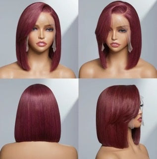 Human Hair 99J Burgundy Bob