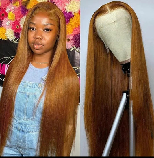 Human Hair Ginger Blonde Frontal