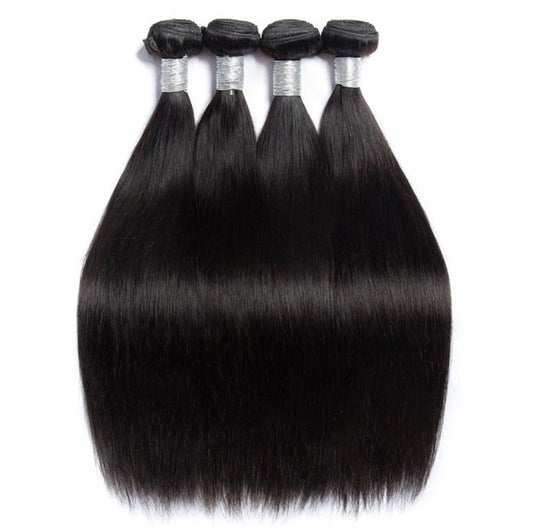 Human Hair 4 Straight Bundles