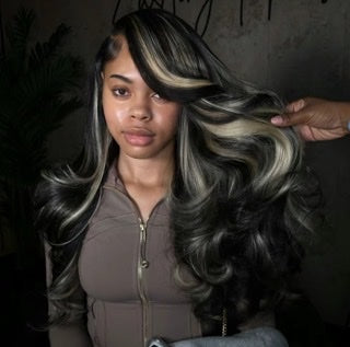 Human Hair Blonde Highlight Body Wave